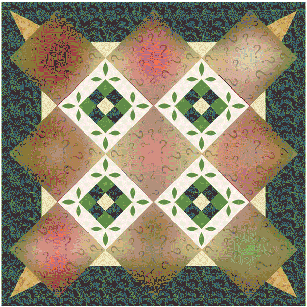 Quilt Fairy Frolic block of the month colorful sampler quilt layout preview