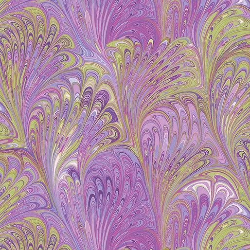Swirl Fan Pale Plum Fabric Yardage