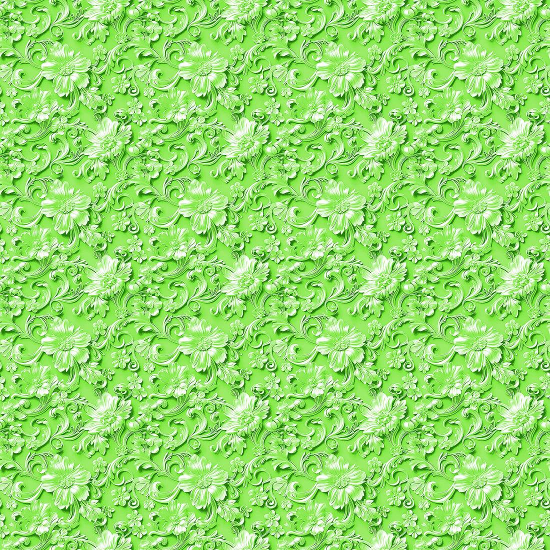 Good Together Baroque Damask Green Fabric Yardage