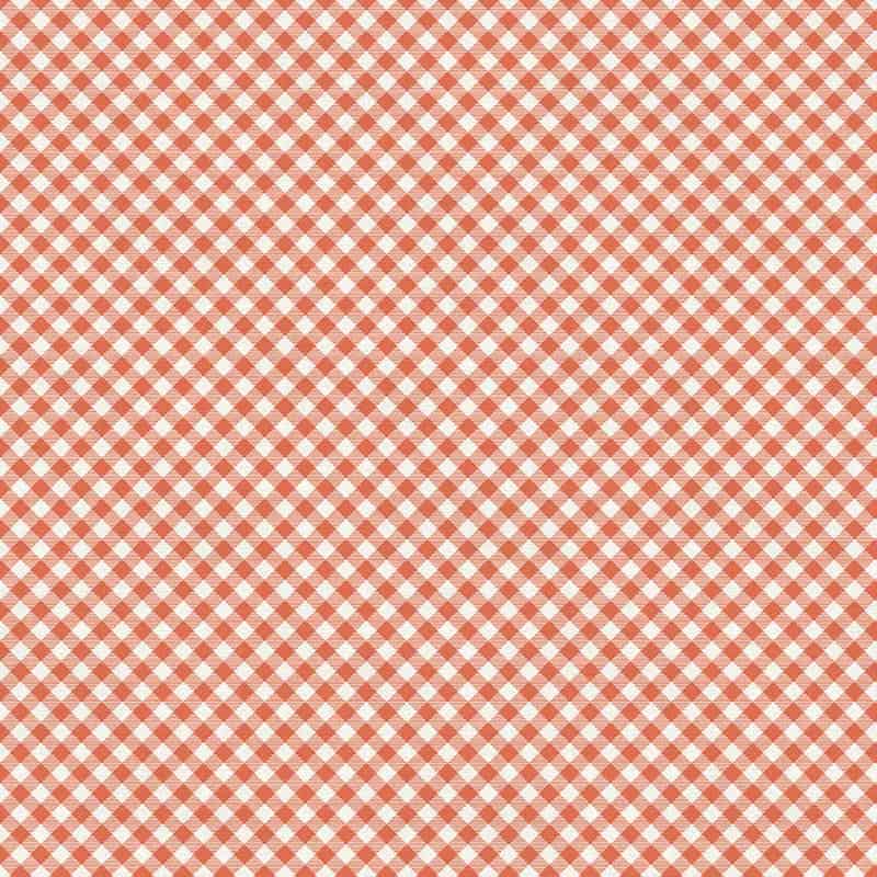Buffalo Check Gingham Orange Fabric Yardage