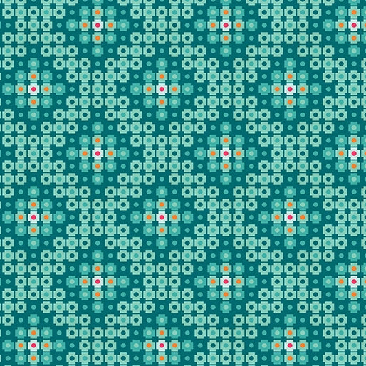 Stitchy Crossweave Teal Fabric Yardage