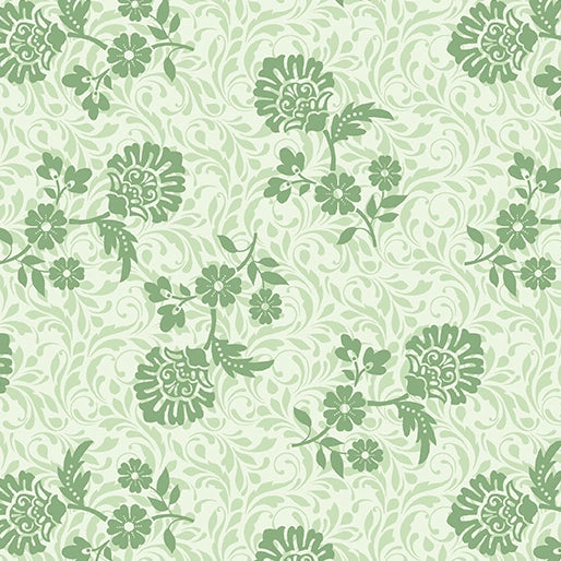 French Romance Sophie Green Fabric Yardage