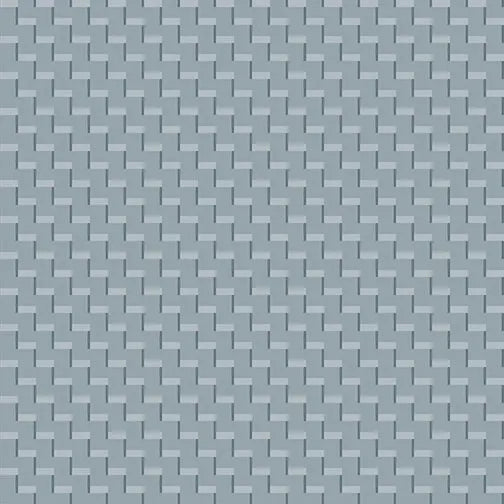 Staircase Pewter Fabric Yardage features a seamless gray woven pattern with a 3D effect, showcasing interlocking rectangular tiles for a textured, basket-like look—ideal for adding depth to your fabric projects.