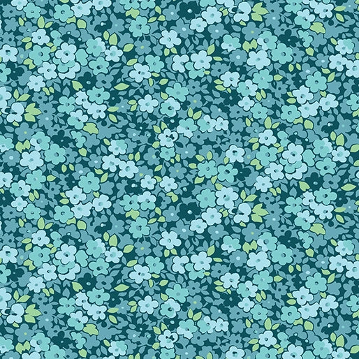 Sleepovers Makeovers Teal Fabric Yardage