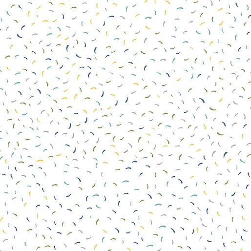 Snippets White Fabric Yardage