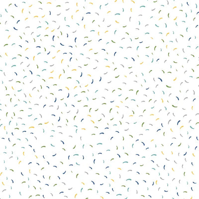 Snippets White Fabric Yardage