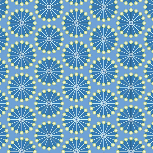 Sewing Room 2 Flowerhead Pins Periwinkle Fabric Yardage