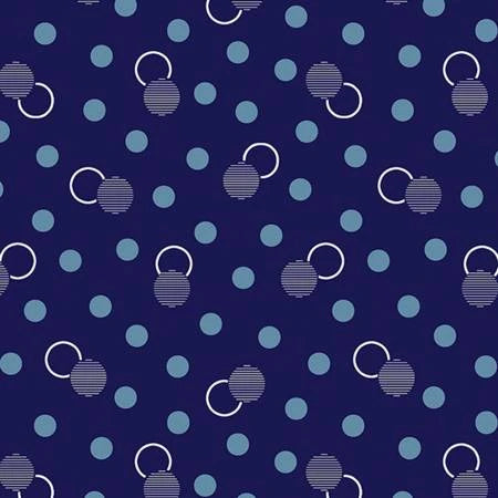 Lots of Dots Navy Fabric Yardage