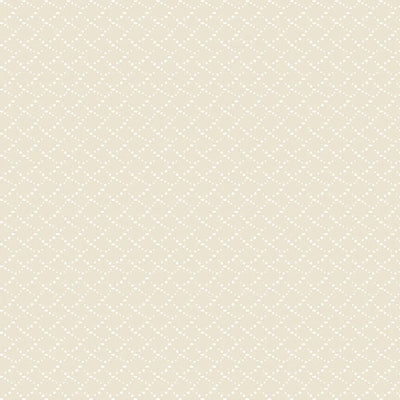Classic Keepsakes Ecru Criss Cross Dots Fabric Yardage