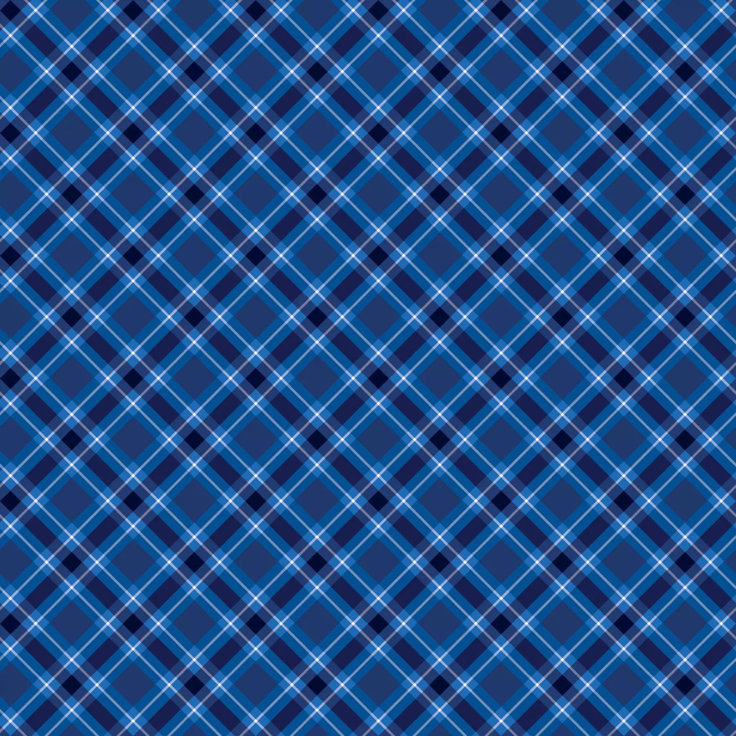 Plaid Navy 108" Wide Quilt Backing Fabric