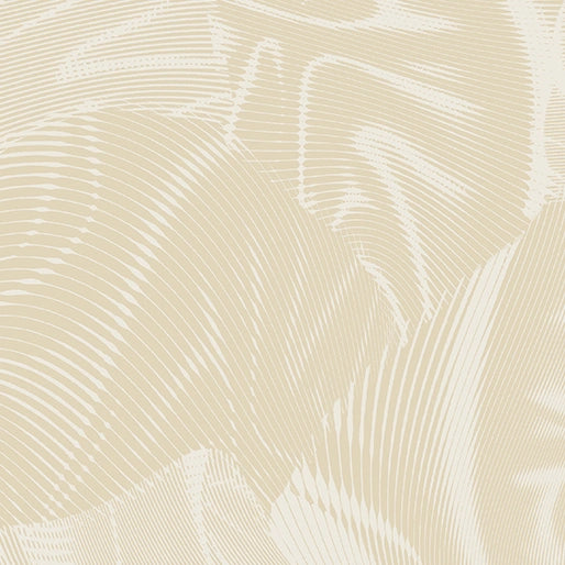 The Echo Cream Fabric Yardage by Benartex features thin, wavy cream lines on a light beige background, adding movement and texture—ideal for elegant cotton quilting projects.