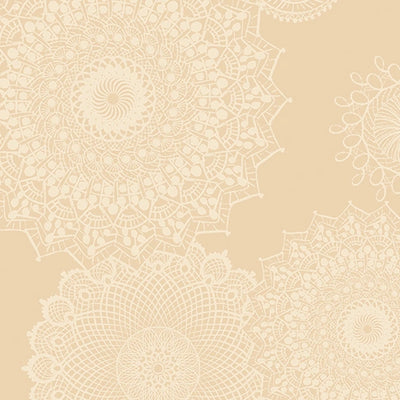Winter Haven Natural Dancing Doilies 108" Wide Quilt Backing Fabric