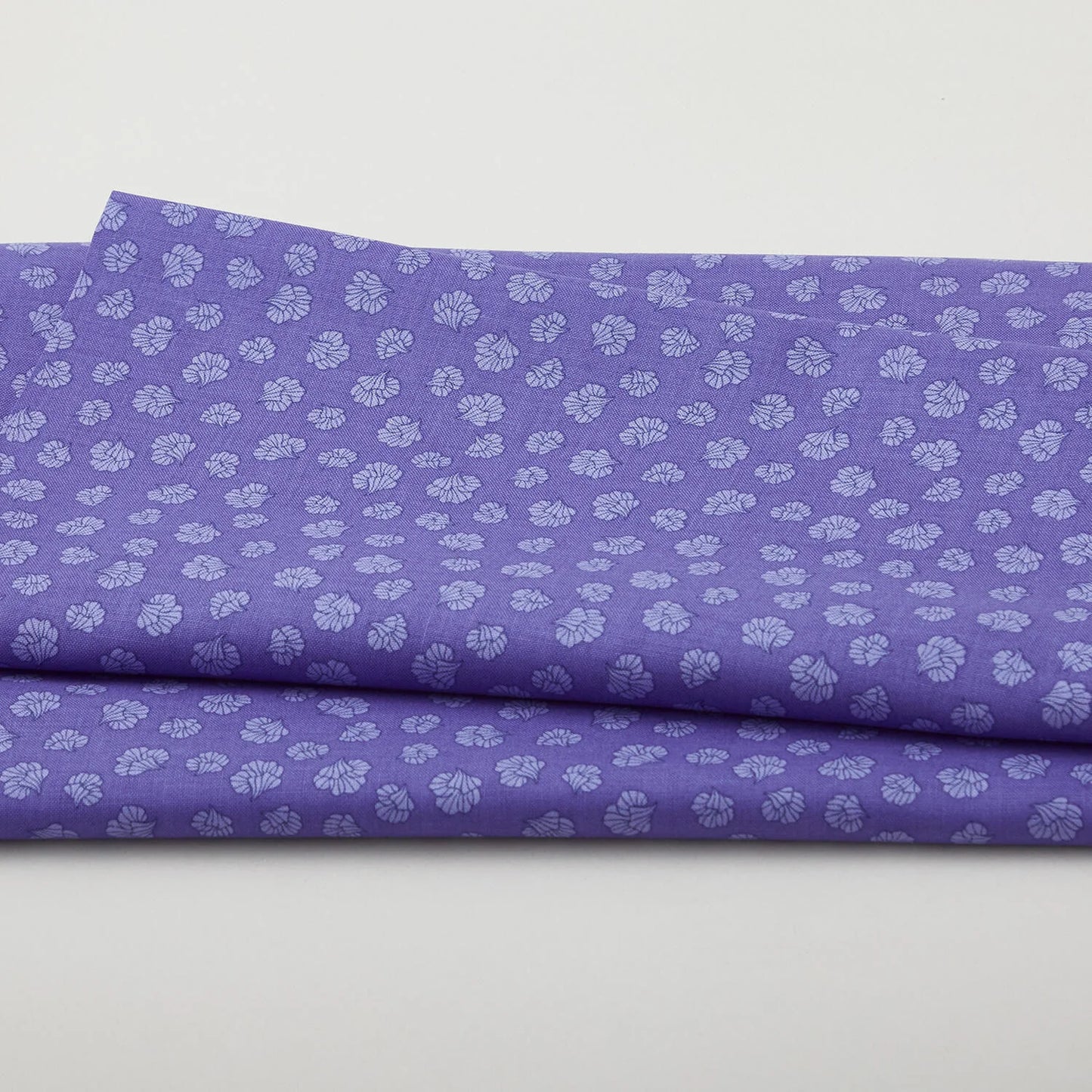 Scalloped Flowers Indigo Fabric Yardage
