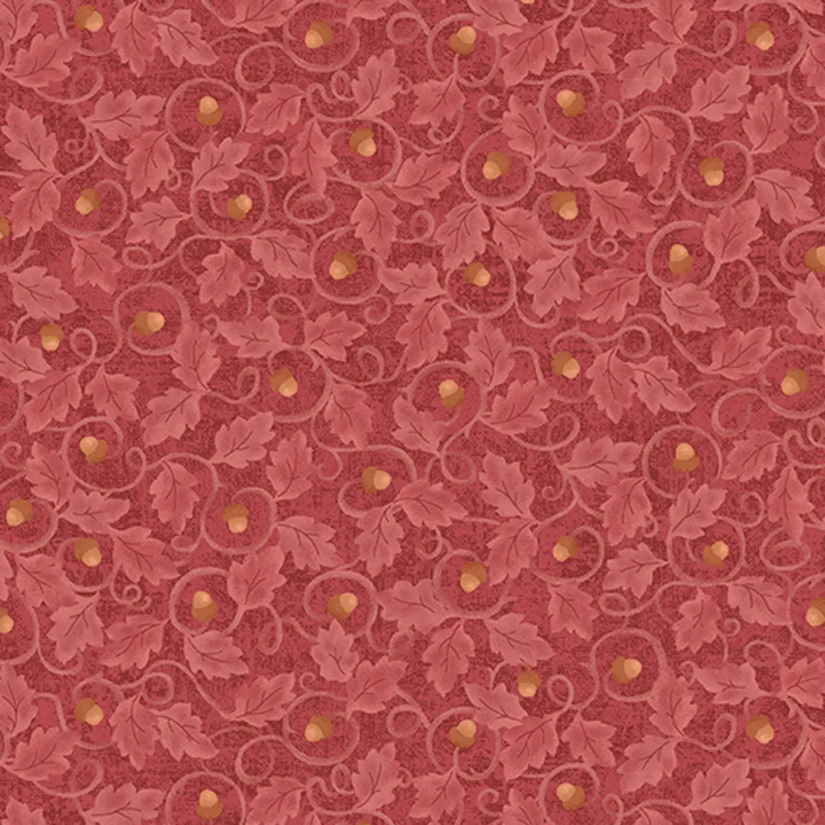 Autumn Breeze Maple Acorn Twirl Fabric Yardage