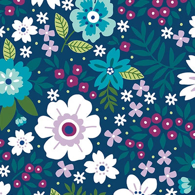 Cottage Garden Cobalt Fabric Yardage