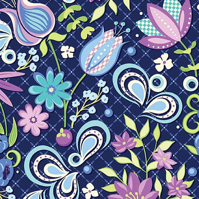 Feature Blue Fabric Yardage