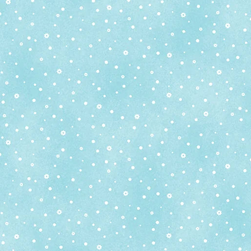 Whispering Dots Aqua Fabric Yardage