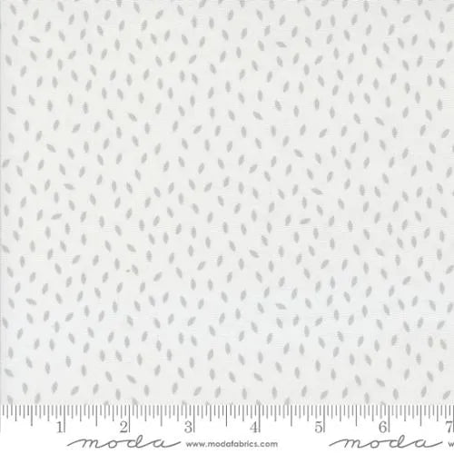 Mixed Bag of Bonbons Grey on White Loose Leaves Fabric Yardage