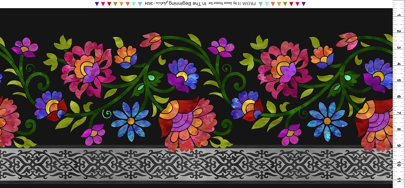 Prism II Border Dark Stripe Fabric Yardage