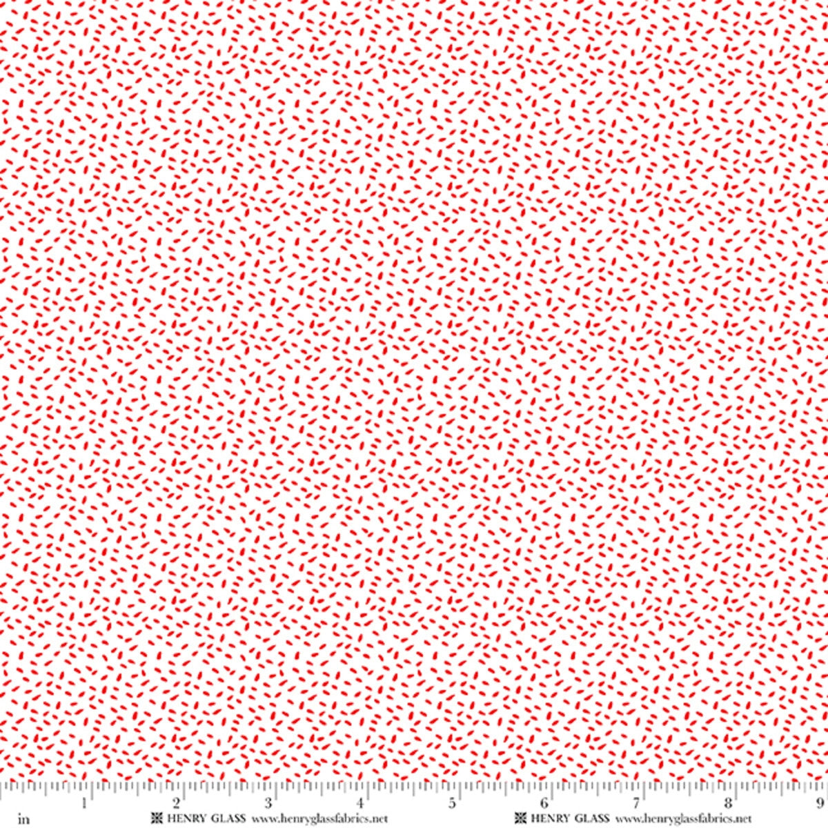 Snow Folks red scattered seeds Christmas quilt fabric yardage