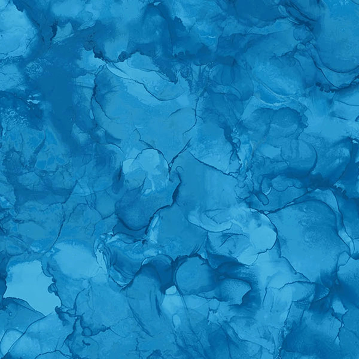 Mirage Bahama Blue Fabric Yardage by Northcott features abstract blue watercolor textures with fluid, swirling patterns and layered shades, creating a marbled effect on high-quality quilting cotton.