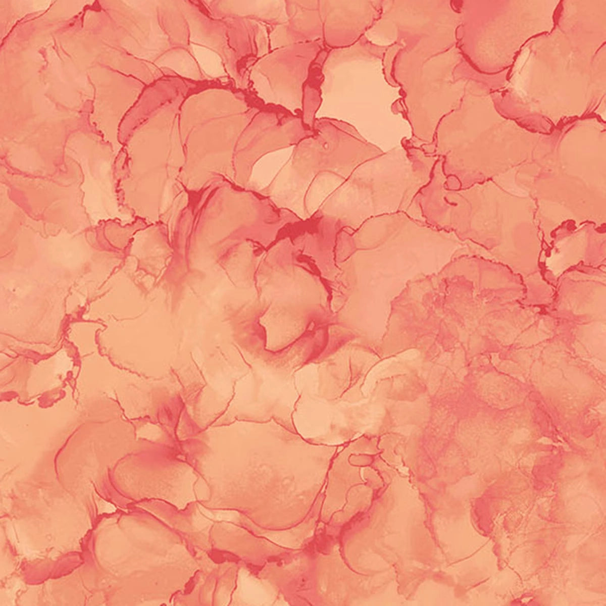 Soft, flowing peach and pink watercolor patterns evoke Mirage Hibiscus Fabric Yardage by Northcott. The marbled, organic texture highlights the delicate beauty of premium quilting cotton.