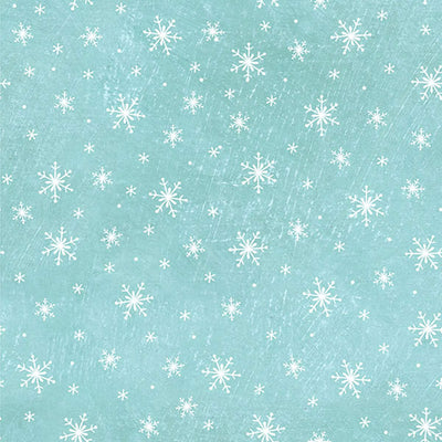 Holly Jolly Turquoise Snowflake Fabric Yardage
