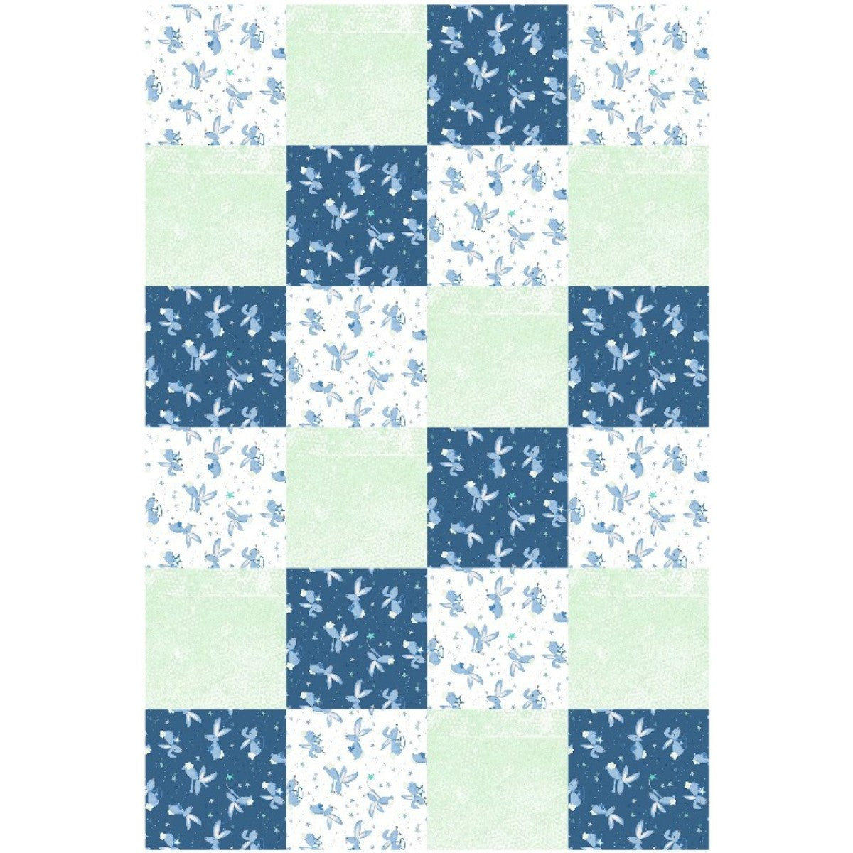 Lullaby Bunnies Rag Quilt Kit
