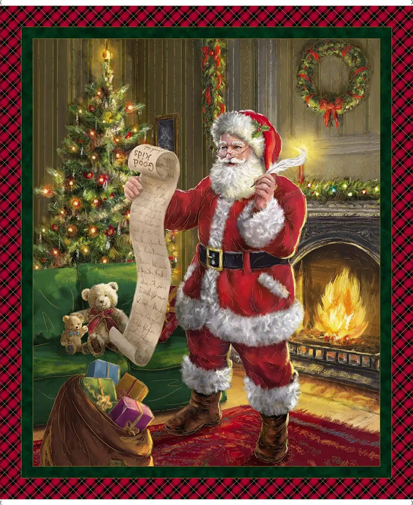 Checking It Twice Multi Santa Panel