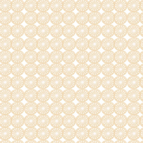 Autumn Smiles Cream Floral Medallions Fabric Yardage - quilt fabric for sewing and quilting projects