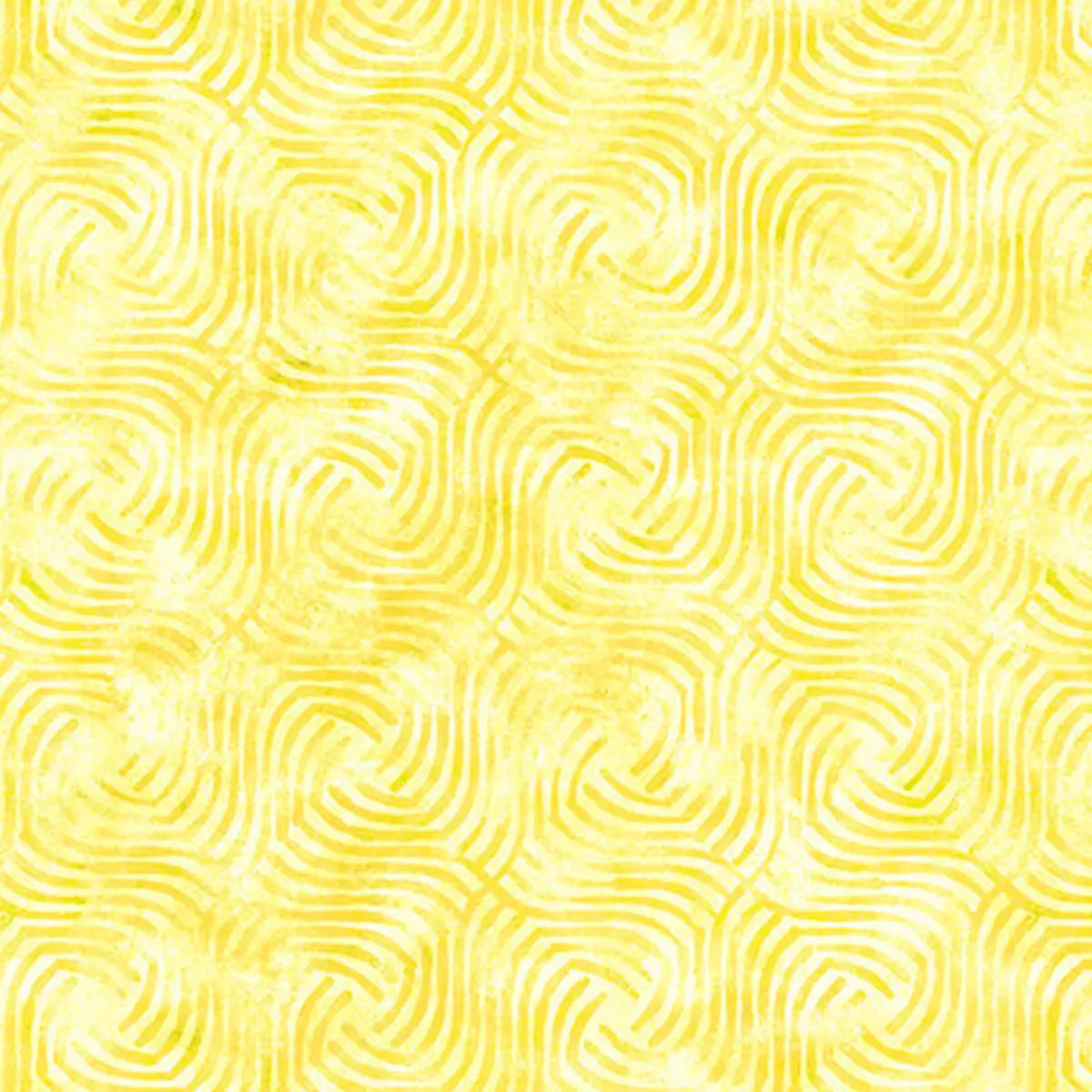 Coloressence Light Lemon Linear Maze Fabric Yardage