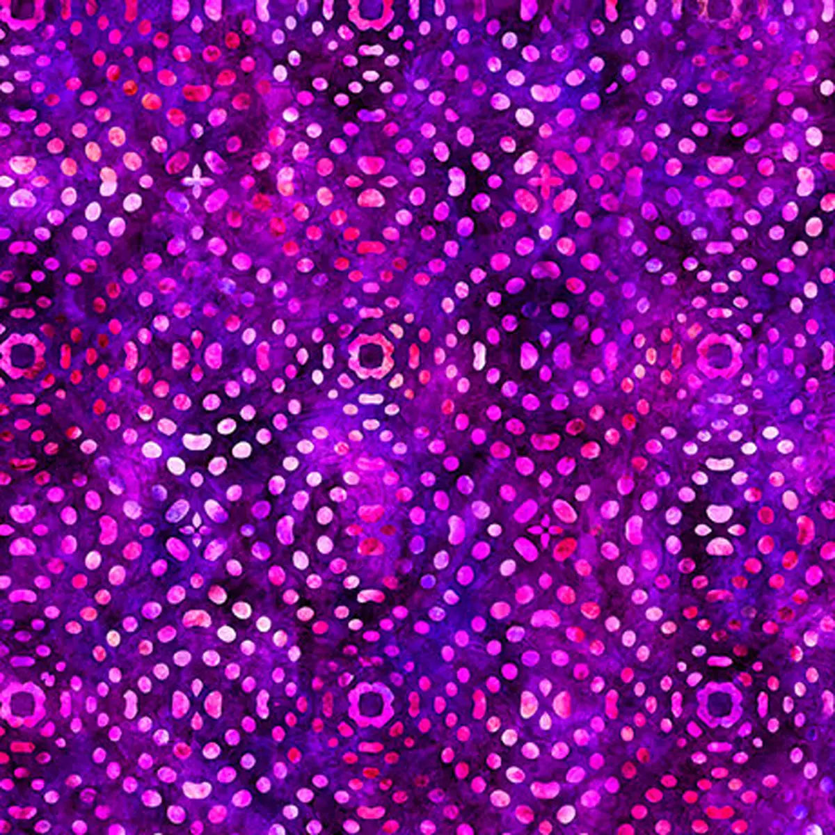 Bedazzled Magenta Textural Dots Fabric Yardage