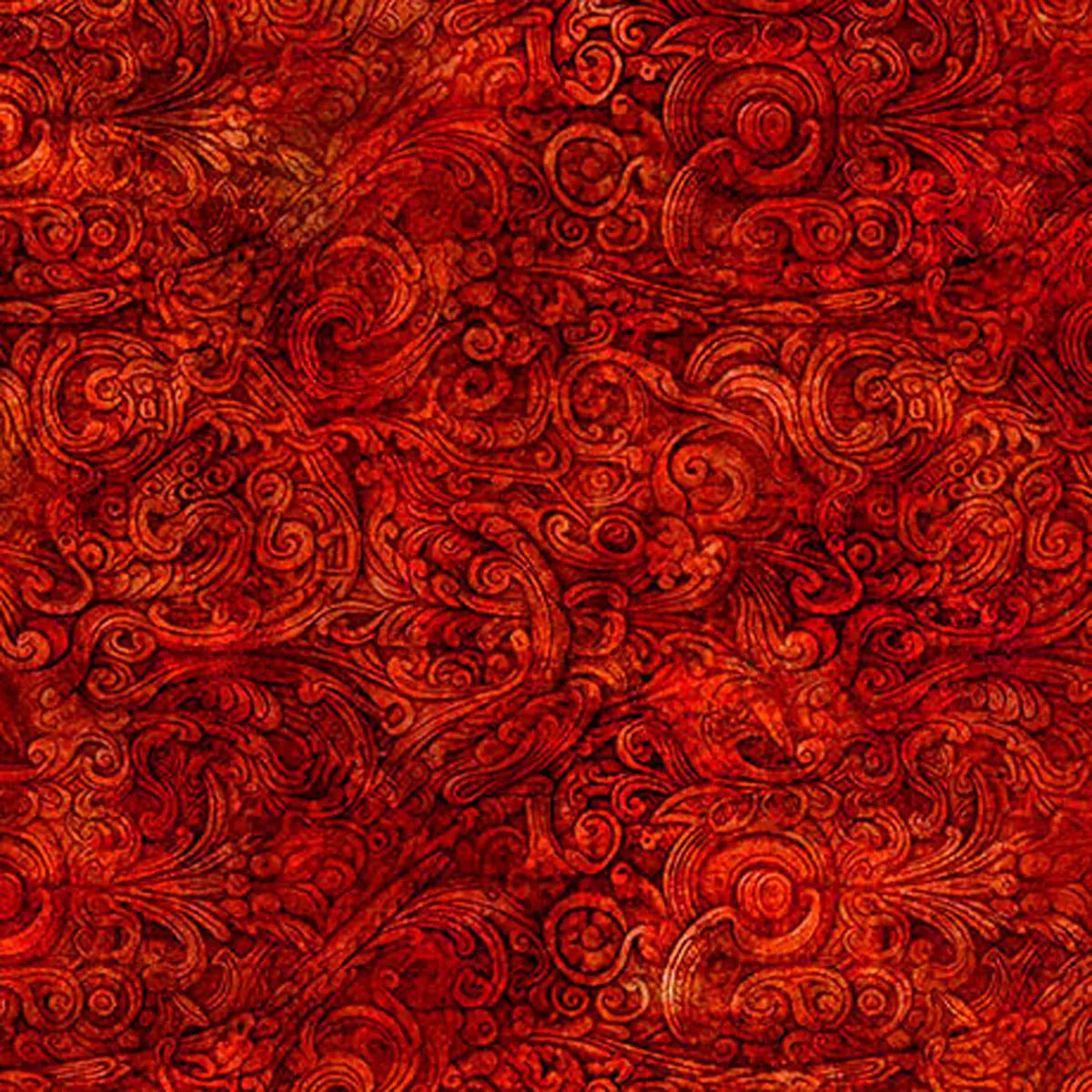 Festivus Red Swirl Fabric Yardage