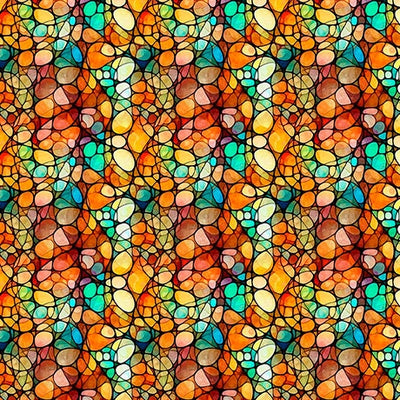 Solstice Orange Kaleidoscope Fabric Yardage
