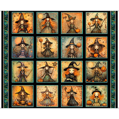 Witchypoo Black Witch Picture Patches Panel 36" x 43"