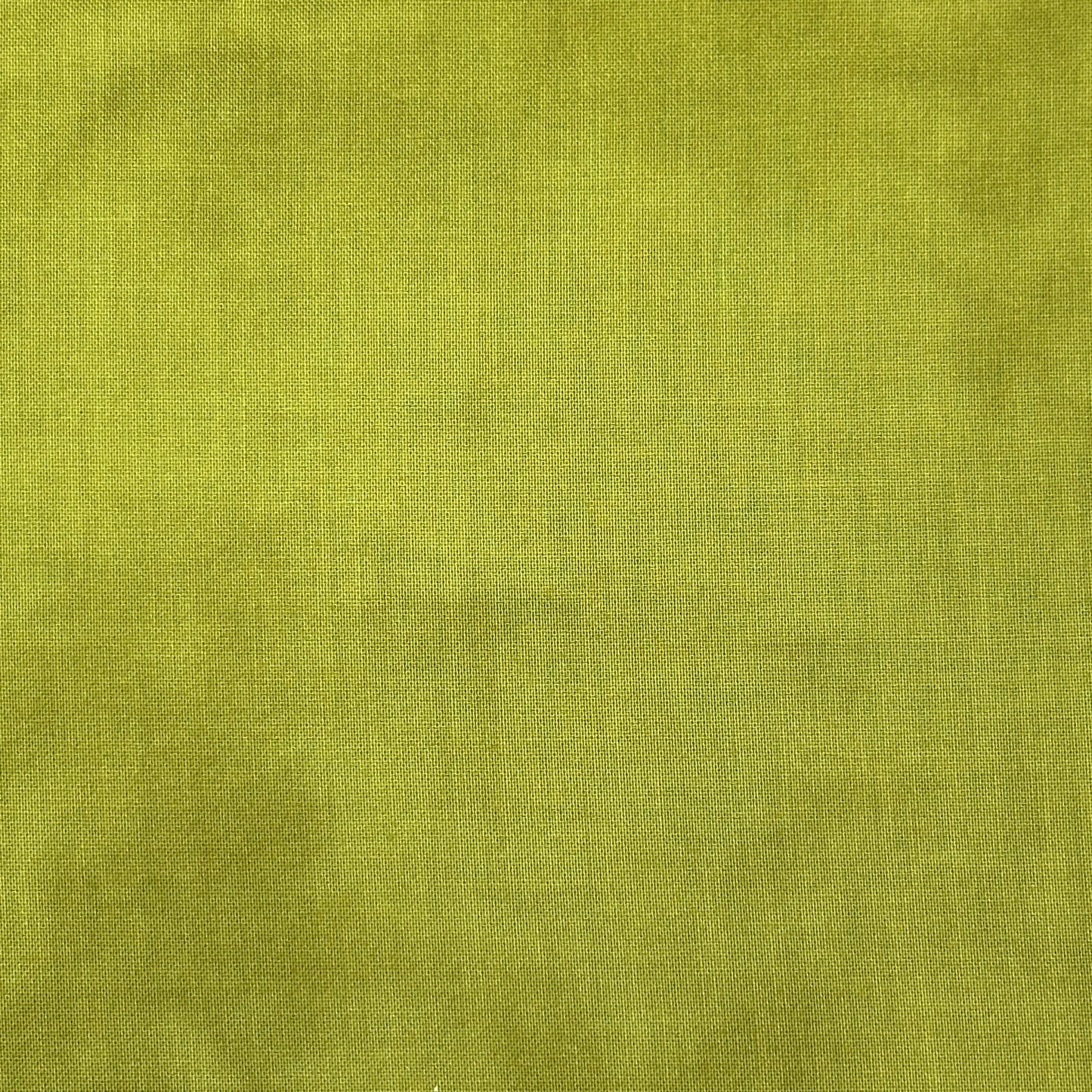 A close-up of solid olive green textured fabric with subtle shading and visible weave, reminiscent of the rich tones in Palette Sweet Pea Fabric Yardage.