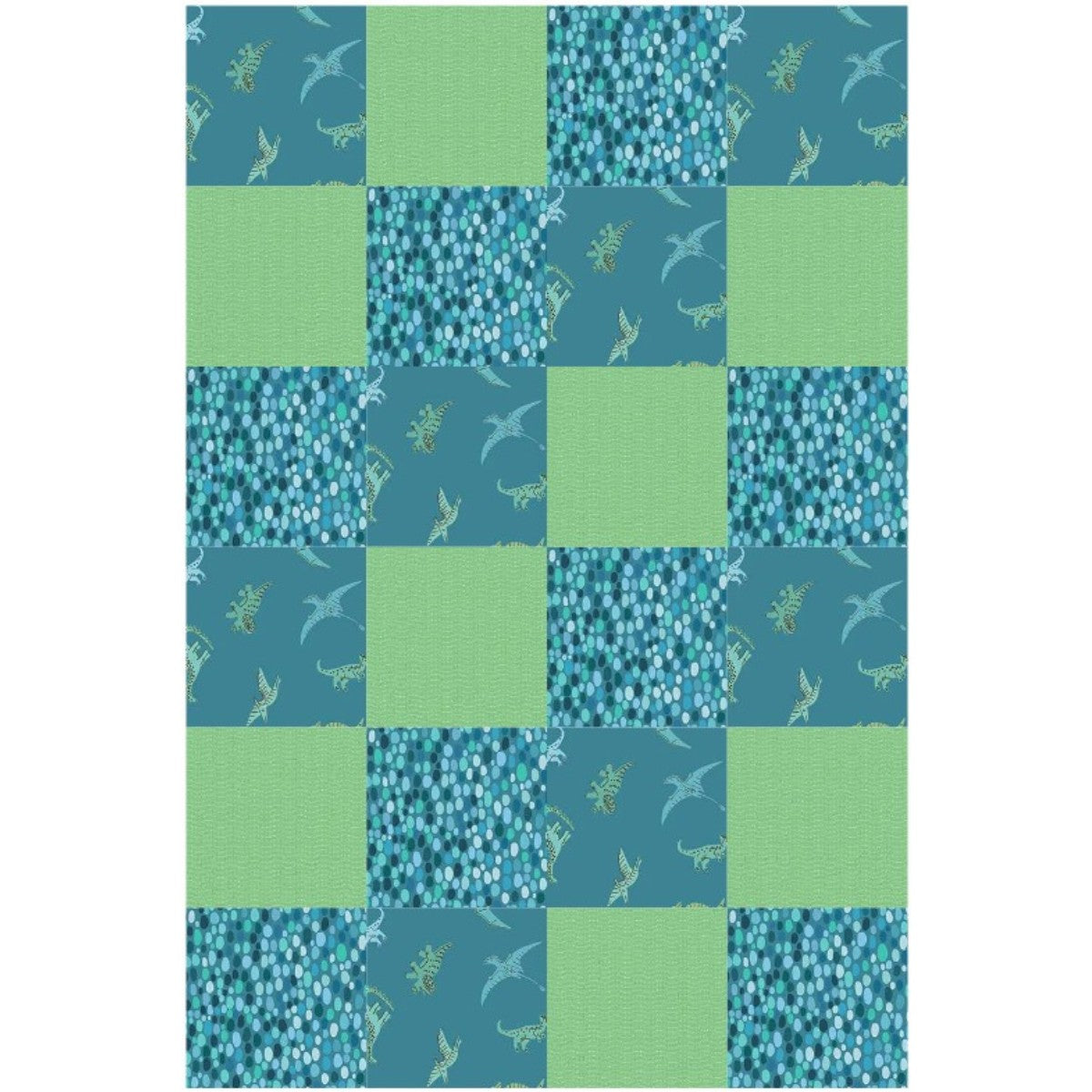 Tiny T-Rex Rag Quilt Kit