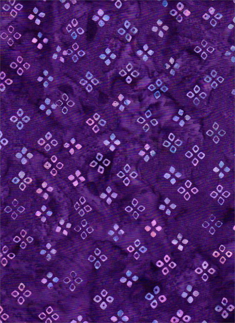 Remnants of Summer Purple Dots Batik Fabric Yardage