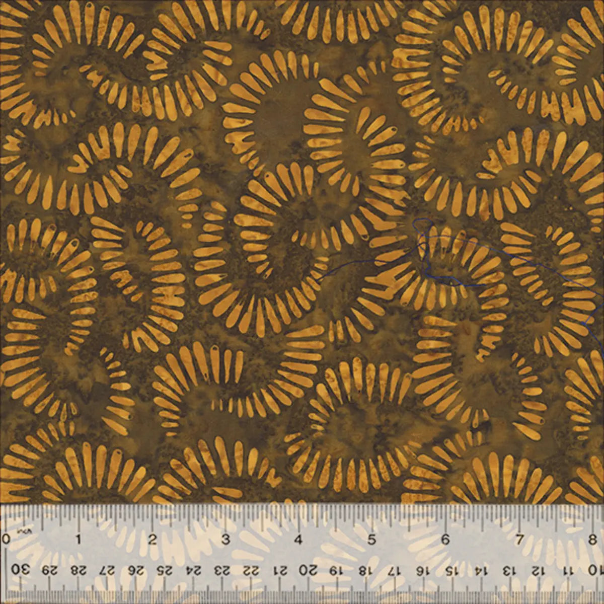 Quiltessentials Splendor Toffee Citrus Slices Batik Fabric Yardage
