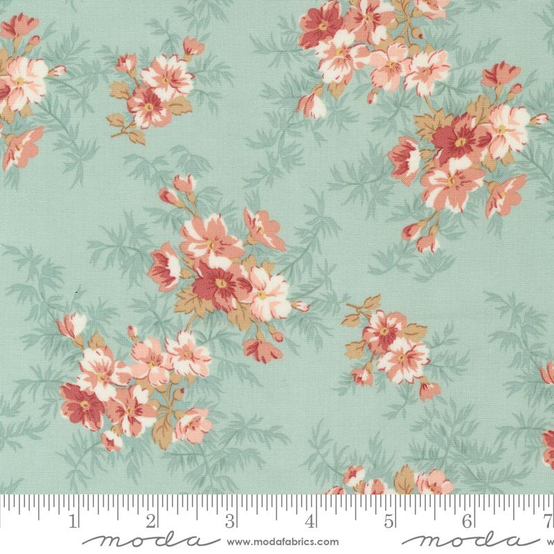 Sandalwood Aqua Eucalyptus Fabric Yardage