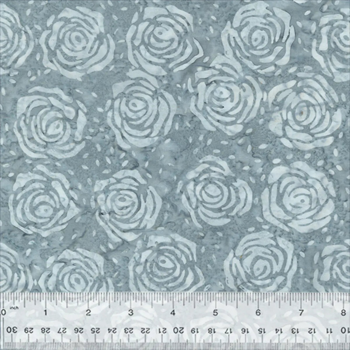 Quiltessentials Splendor Silver Roses Batik Fabric Yardage