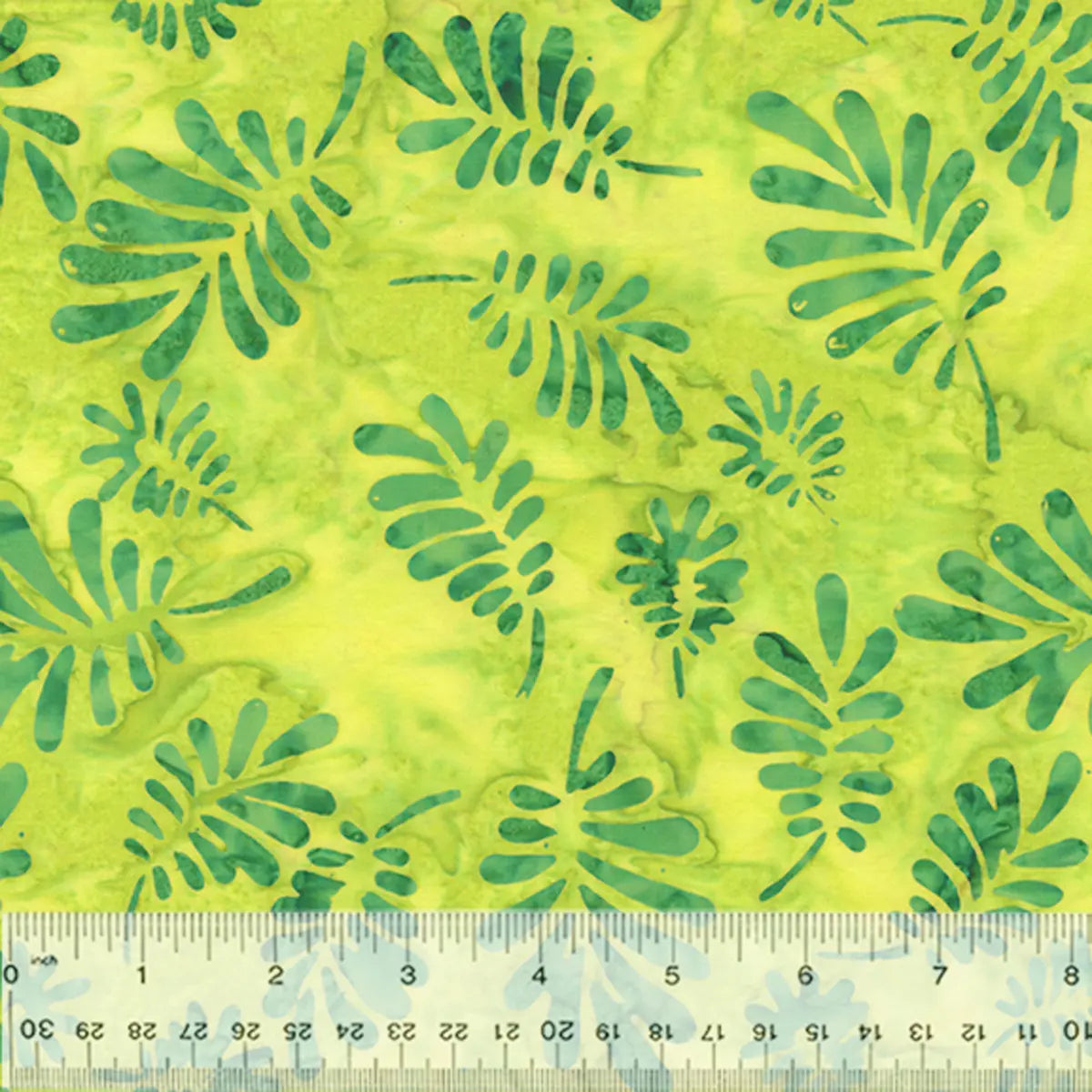 Quiltessentials Splendor Green Palms Batik Fabric Yardage