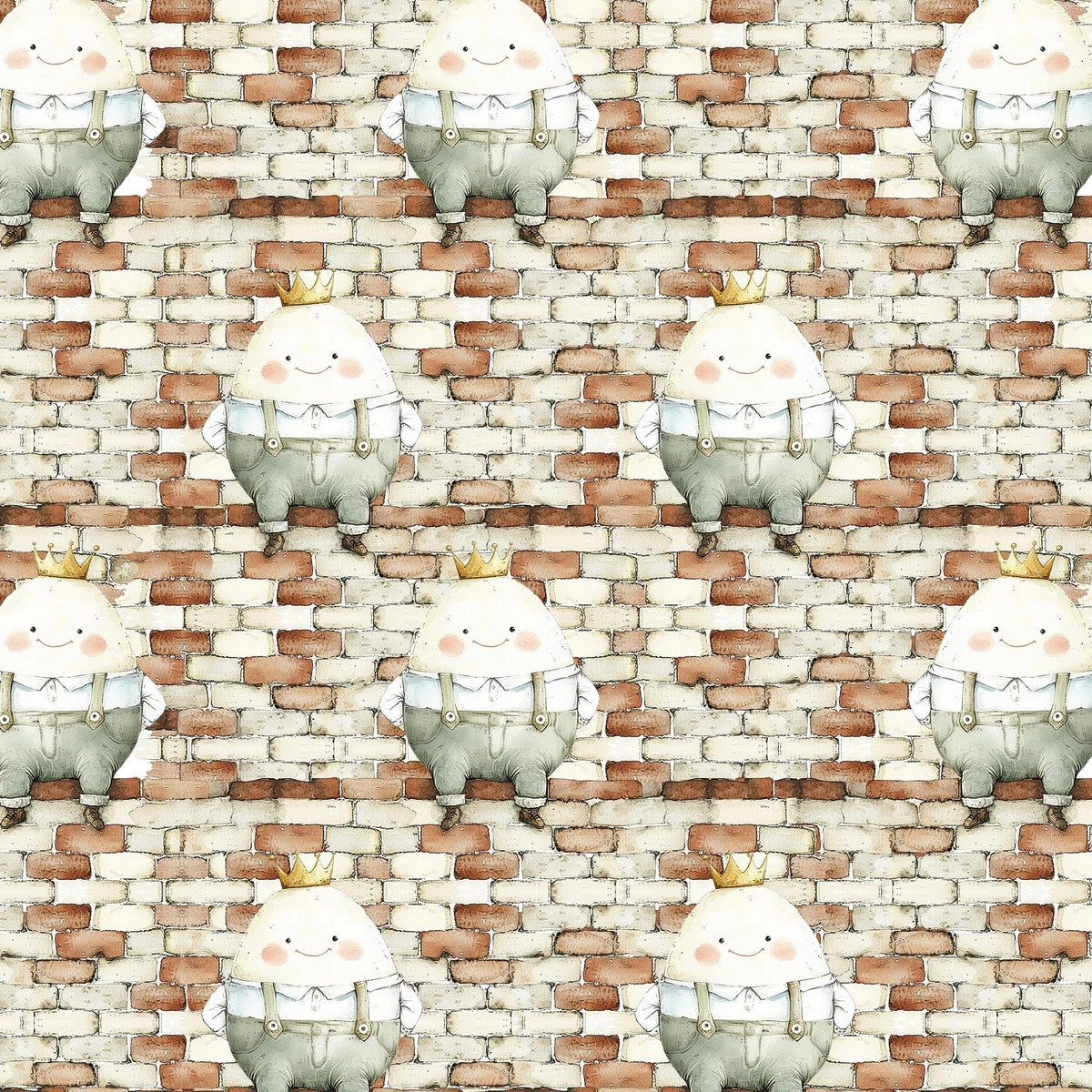 Nursery Rhyme Time Ivory Humpty Dumpty Fabric Yardage at Quilted Joy