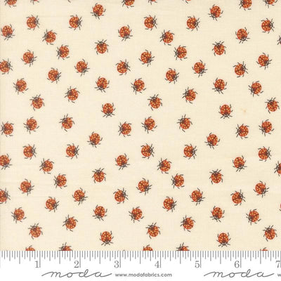 Ladybug Whimsy Eggshell Ladybugs Metallic Fabric Yardage