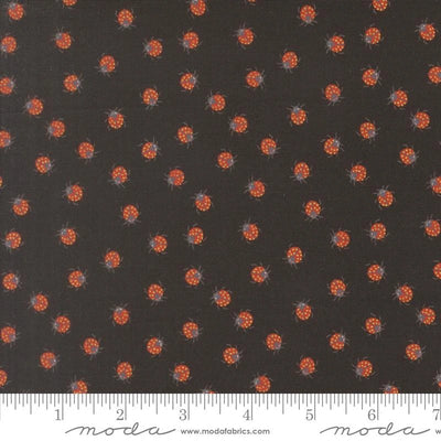 Ladybug Whimsy Midnight Ladybugs Metallic Fabric Yardage