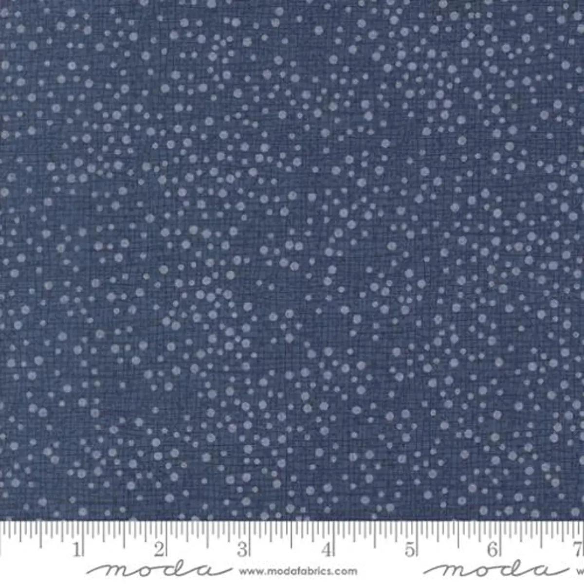 Dotty Thatched Navy Fabric Yardage