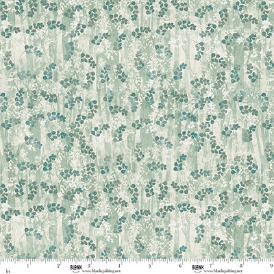 Wild and Free Teal Foilage Fabric Yardage