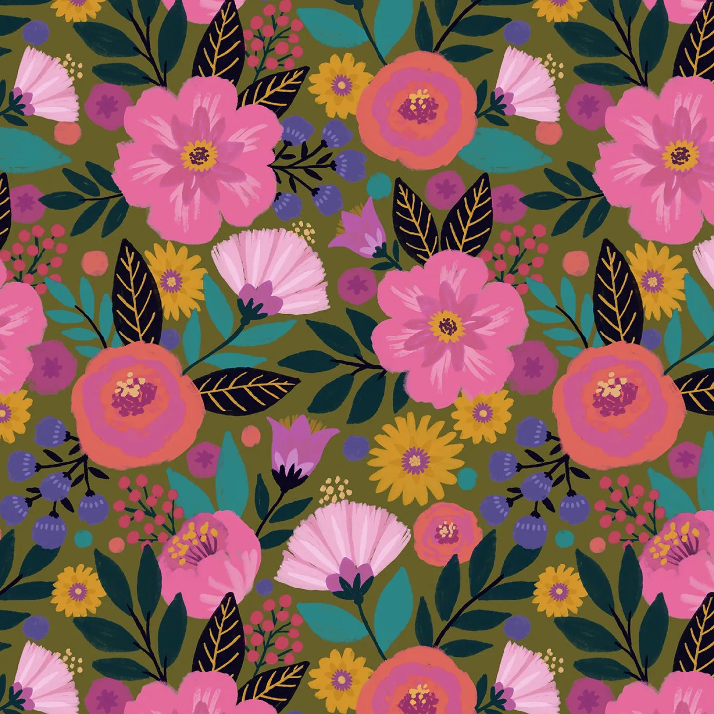 Dayspring Jubilee Olive Yardage