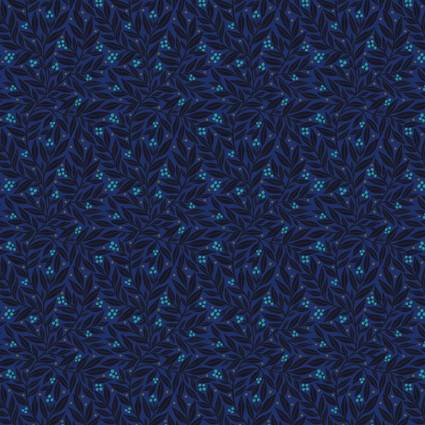 Dayspring Vines & Berries Midnight Yardage