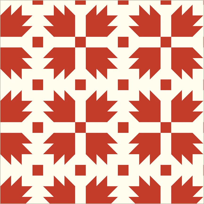 Perfect Points II Bear Paw Red Fabric Yardage